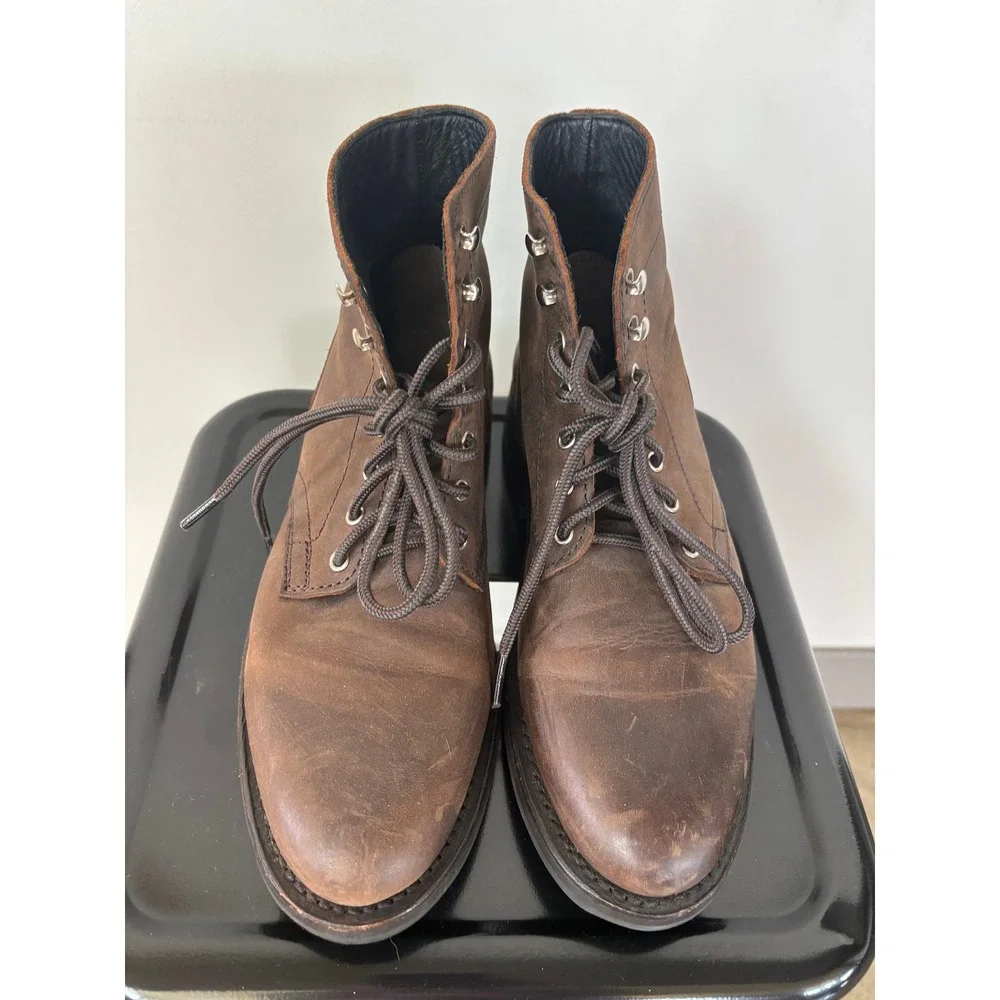 Thursday Boot Co President Lace Up Boots Tobacco Brown Leather Mens 6.5 18082